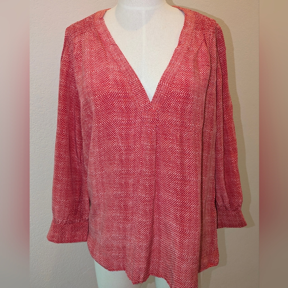 Joie Silk Red Blouse